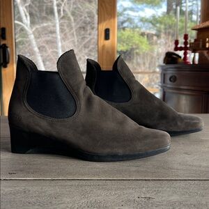 Arche LN Brown Nubuck Leather Chelsea Booties – Size 39